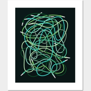 Modular Synth Patch Cables Posters and Art